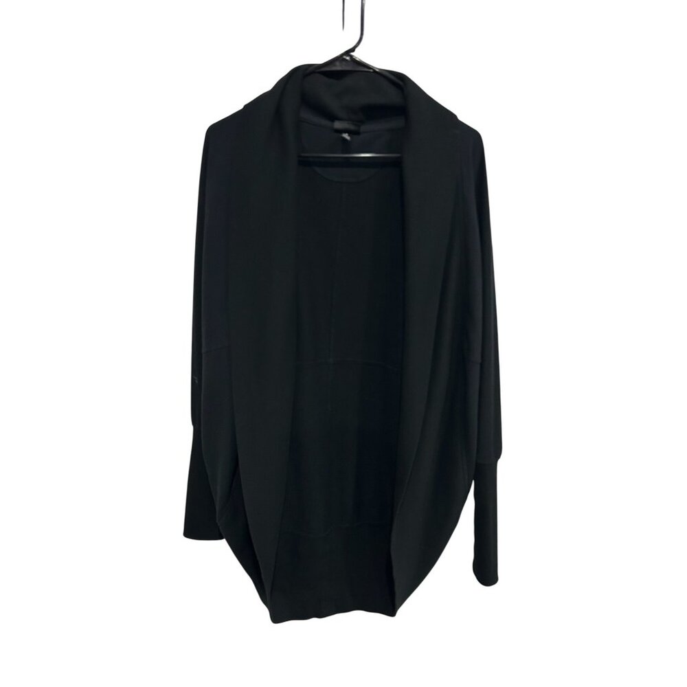 Mossimo Black Open Front Cardigan Sweater Size Large Cotton Minimalist Classic